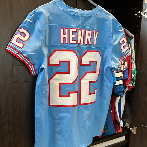 Derrick Henry Tennessee Titans Nike Oilers Throwback Vapor F.U.S.E. Elite Jersey - Picture 10 of 10